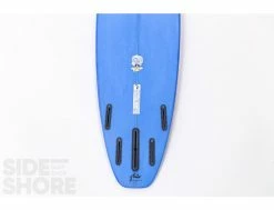 Egg Not - Mid - 7'6" X 21.75" X 2.80" - 51 L - Single US Box + Quad - Blue -Side-Shore Soldes Magasin egg not mid 76 x 2175 x 280 51 l single us box quad red rusty surfboards 16