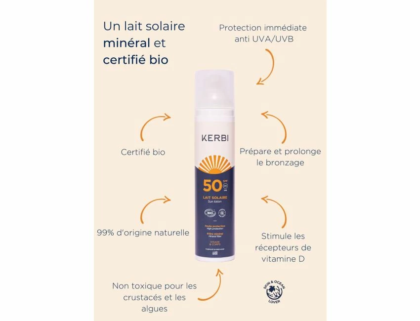 Lait Solaire Bio SPF50 - 100g | Crème Solaire Écologique pour l'Été 4 Lait Solaire Bio SPF50 - 100g | Crème Solaire Écologique pour l'Été – Image 2