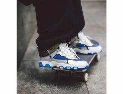 Chaussures DC SHOES Metric Shanahan Gris Blanc Bleu pour Homme -Side-Shore Soldes Magasin metric shanahan grey white blue dc shoes 11