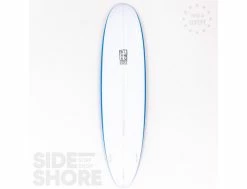 Mid One - 7'6 X 21 1/2" X 2 7/8" - 53 L - Thruster - FCS II -Side-Shore Soldes Magasin mid one blue 76 x 21 12 x 2 78 53 l thruster fcs ii blanks 19