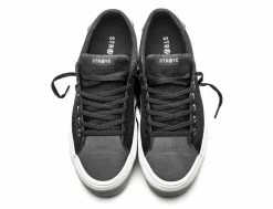 Chaussures Stanley Black Cream Suede pour Homme - Les Bons Plans -Side-Shore Soldes Magasin stanley black cream suede straye footwear 7