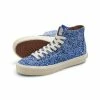 Chaussures Femme VM003 Canvas Hi Cracked Bleu Blanc - Confort et Style -Side-Shore Soldes Magasin vm003 canvas hi cracked blue white last resort ab