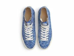 Chaussures Femme VM003 Canvas Hi Cracked Bleu Blanc - Confort et Style -Side-Shore Soldes Magasin vm003 canvas hi cracked blue white last resort ab 2