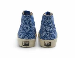 Chaussures Femme VM003 Canvas Hi Cracked Bleu Blanc - Confort et Style -Side-Shore Soldes Magasin vm003 canvas hi cracked blue white last resort ab 3