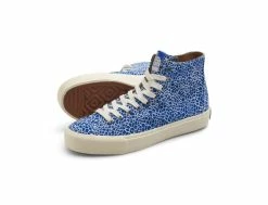 Chaussures Femme VM003 Canvas Hi Cracked Bleu Blanc - Confort et Style -Side-Shore Soldes Magasin vm003 canvas hi cracked blue white last resort ab 4