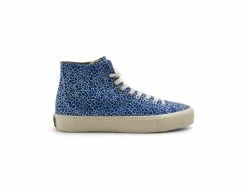 Chaussures Femme VM003 Canvas Hi Cracked Bleu Blanc - Confort et Style -Side-Shore Soldes Magasin vm003 canvas hi cracked blue white last resort ab 5