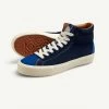 Chaussures Suède VM003 Hi Duo Bleu Blanc - Confort et Style pour Femmes -Side-Shore Soldes Magasin vm003 suede hi duo blue white last resort ab