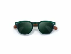 Lunettes de soleil polarisées Woody Green Redwood - Style et protection -Side-Shore Soldes Magasin woody black wd grey moken vision 4