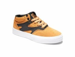 DC SHOES Jeunesse Kalis Vulc Mid Blé - Chaussures de Skate pour Enfants